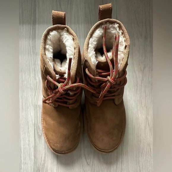 UGG NEUMEL HIGH‎ CHESTNUT BOOTS - WOMEN'S size 8 - Picture 3 of 7